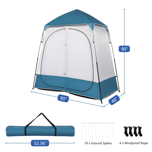 Cheap Goat Tents Waterproof Beach Tents Outdoor Camping Shelter Oxford Cloth Durable Double People Dressing Tent 229*229*122cm   